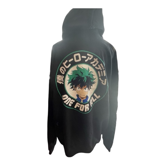Black Hoodie with Green Graphic - Picture 4 of 8